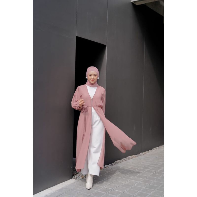 PREMIUM Long Cardy Laura / Long Outer/ Cardigan Bahan Ceruty Baby doll