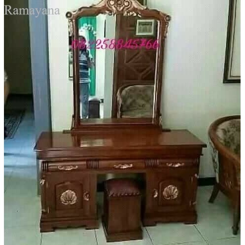 

Meja Rias Kayu Jati Ukir Tolet Mebel Furniture Murah Jepara murah
