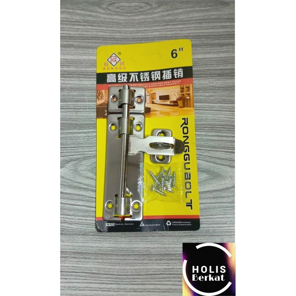 Grendel Gudang Selot Slot Overpal 6 Inch Stainless Steel