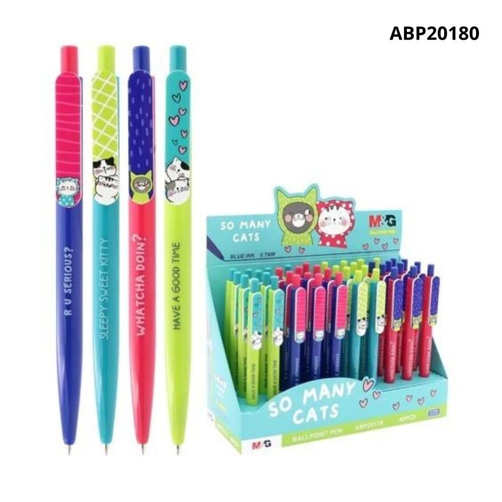 

Pulpen Cetek M&G ABP20180 So Many Cat Ballpoint Pen Tip 0.7 mm Tinta Hitam - Satuan- SHSNP