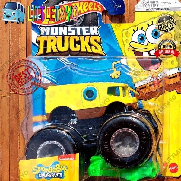 HOTWHEELS MONSTER TRUCKS SPONGEBOB SQUAREPANTS 2023 JEEP TRUCK BIG -OSC25