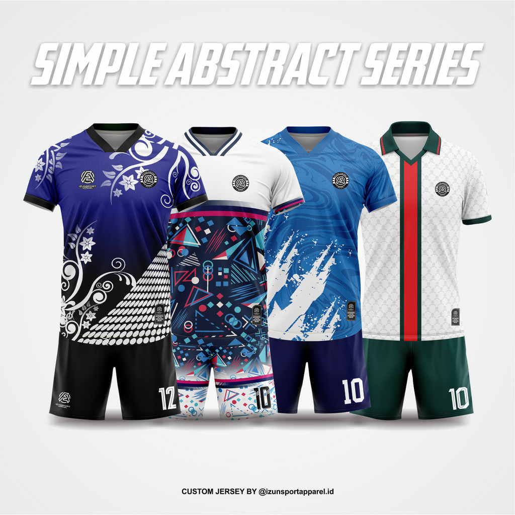 JERSEY MOTIF ABSTRAK FUTSAL & JERSEY SEPAK BOLA PRINTING SATUAN BISA CUSTOME SATUAN GROSIR TERBARU