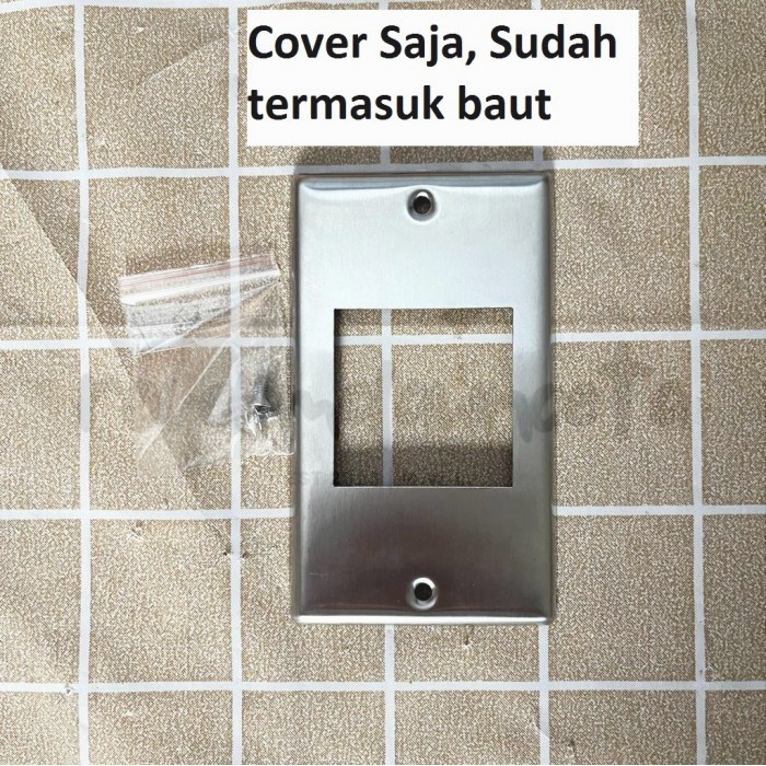 Cover Frame Panasonic WZ1761-8 WZ1761 Stainless Steel Stop Kontak Plat - Cover Saja