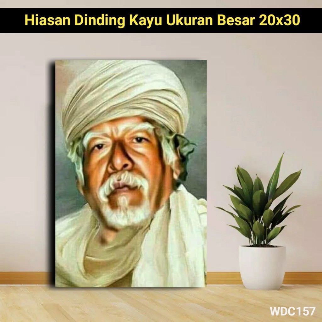 HIASAN DINDING KAYU HABIB SYEKHON WAN SYEKHON / POSTER WAN SEHON / POSTER NU/ POSTER HABAIB / POSTER