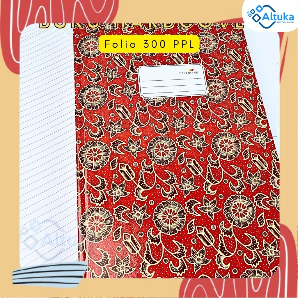 

Buku Tulis Hard Cover Folio Paperline 300 Lembar / Hard Cover PPL 300 Folio