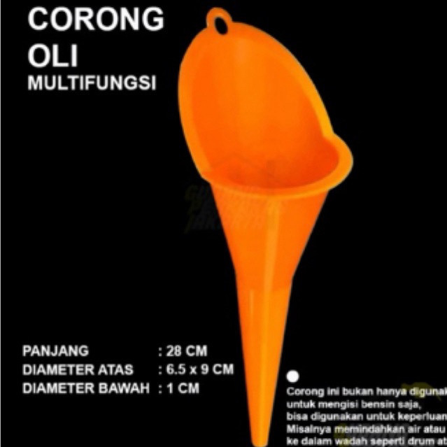 CORONG PLASTIK PANJANG