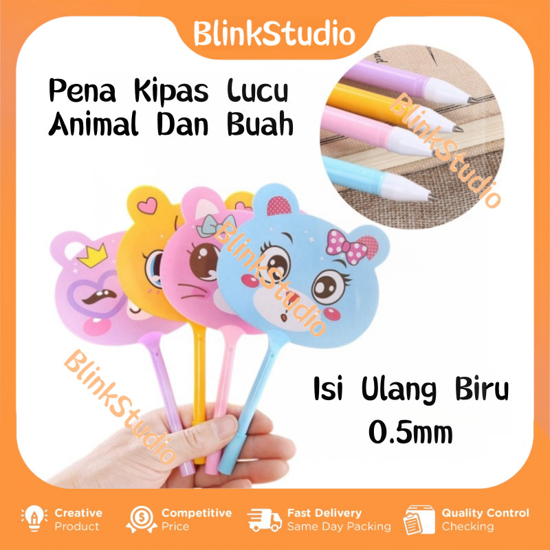 

BlinkStudio Pena Kipas Lucu Animal Dan Buah Pena Pulpen Gel Kipas Alat Tulis Sekolah Pulpen Anak Pulpen Kipas Karakter Lucu Souvenir