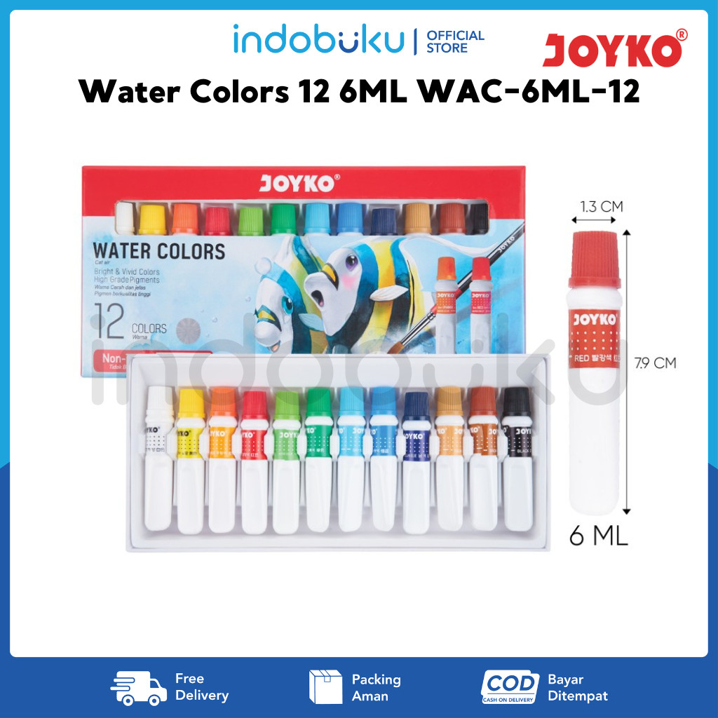 

Water Colors Joyko 12 Warna 6ML WAC-6ML-12