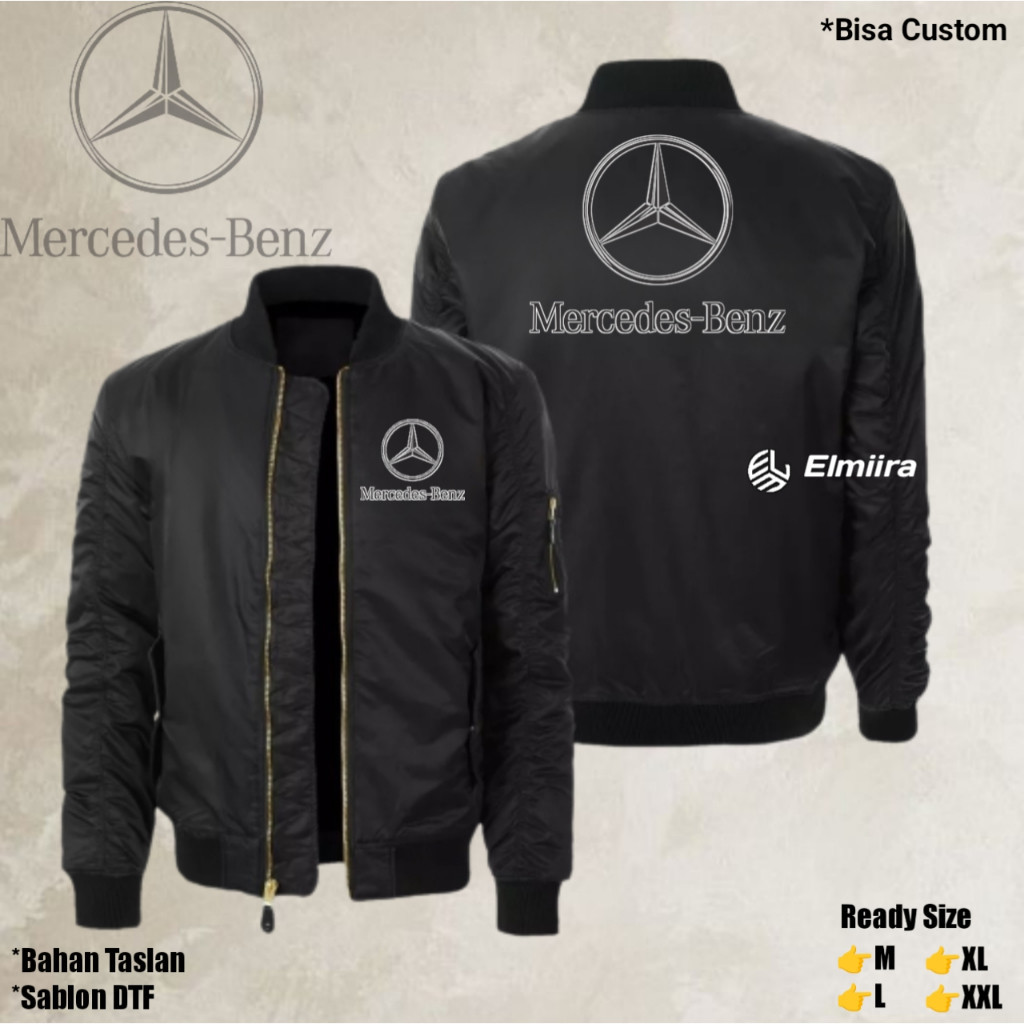 Jaket Mercedes Benz Bomber Jaket Custom Bomber