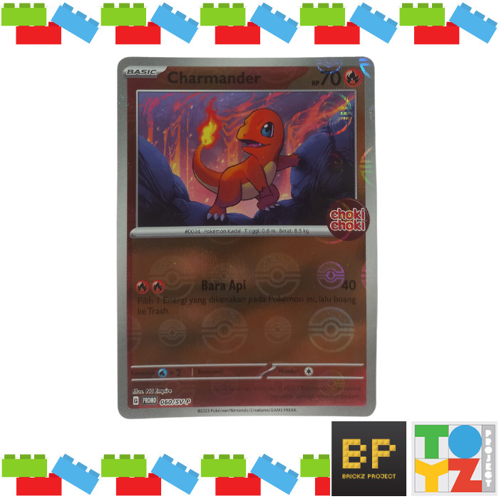 Kartu TCG Pokemon - Charmander Hologram Foil Promo Choki-Choki