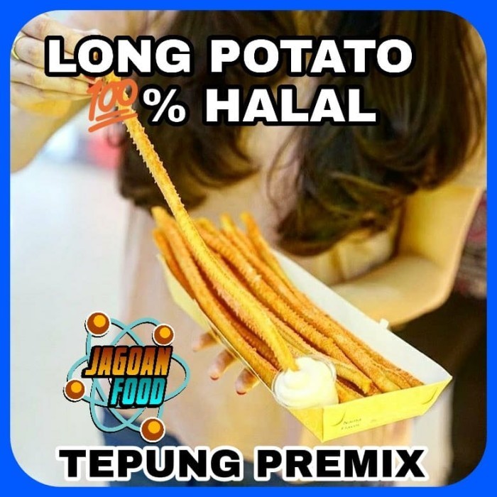 

Tepung premix long potato atau kentang panjang anti gagal 500grm