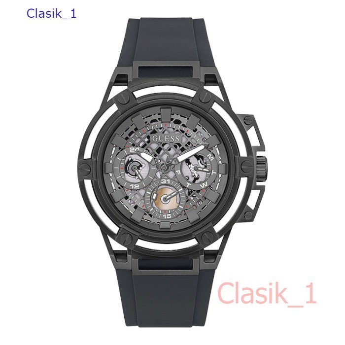 Original 100% GUESS GW0423G3  MATRIX Jam Tangan Pria  Black Silicone
