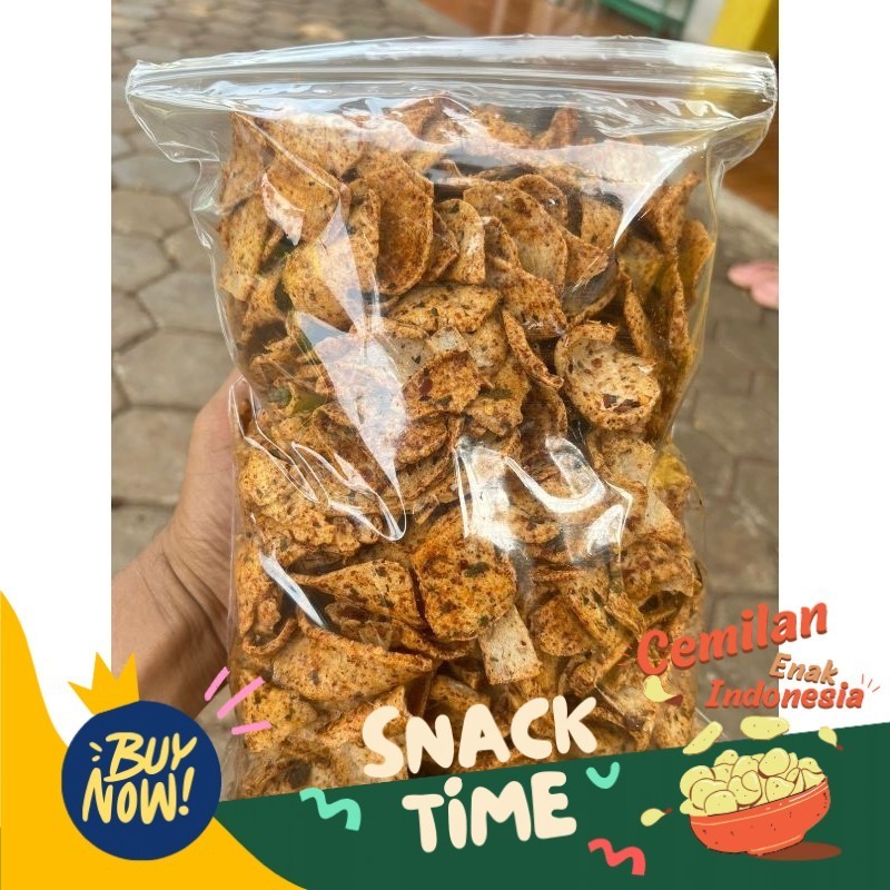 

Special Diskon KRIPIK BASRENG TIPIS pedas daun jeruk 1 kg