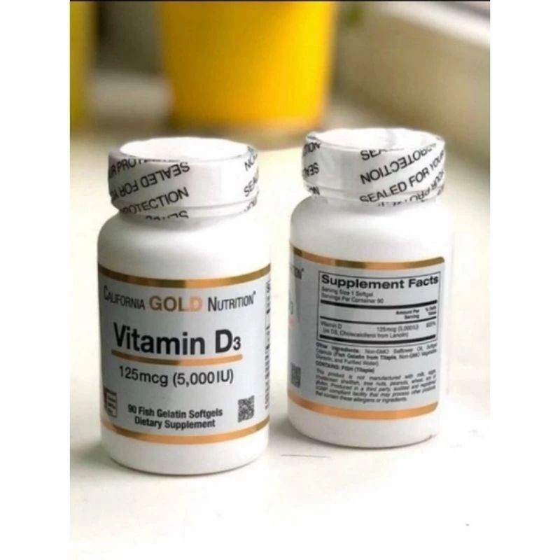 Vitamin D3 Vit D-3 5000IU 90 Softgels California Gold Nutrition Ori USA Vit D3 5000 iu Original
