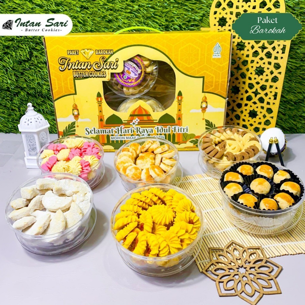 

DISKON GERAIFATIN!! PAKET KUE KERING INTAN SARI PAKET BAROKAH ISI 6 TOPLES KUE LEBARAN