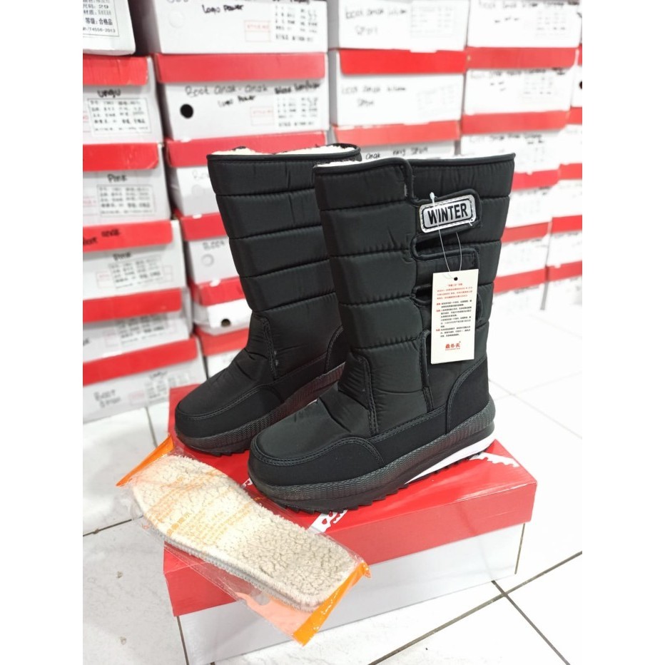 Snow Boots Sepatu Winter Pria dan Wanita Waterproof Import - 46