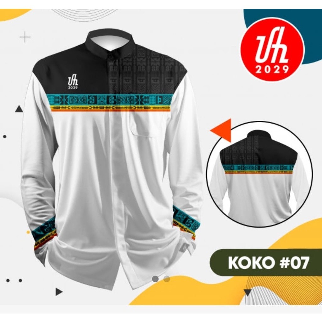 Baju koko Ustadz Adi Hidayat UAH Original Jersey premium berkualitas lengan panjang fashion muslim d