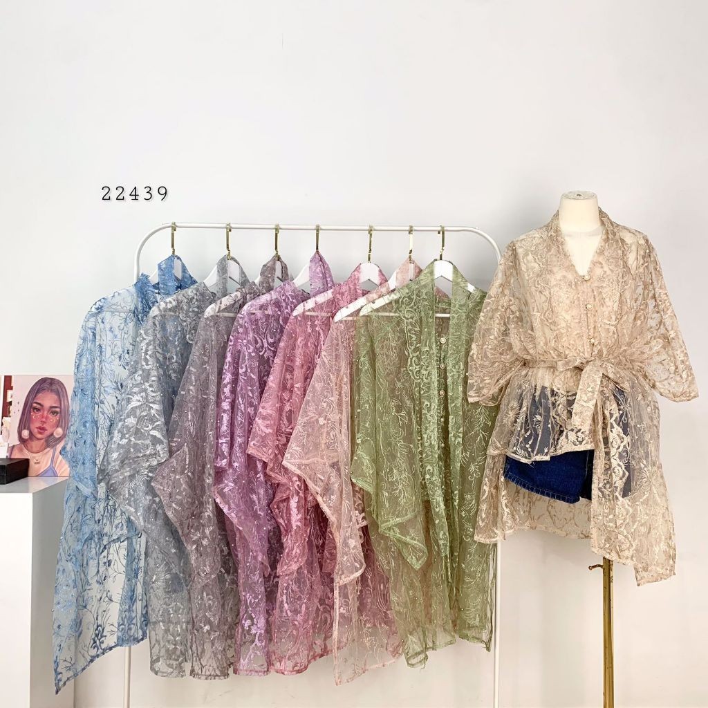 OUTER BRUKAT TILE MIX PEARL MEWAH VARIASI BUTTON PEARL MODEL OUTER KELELAWAR FREE OBY PREMIUM WANITA