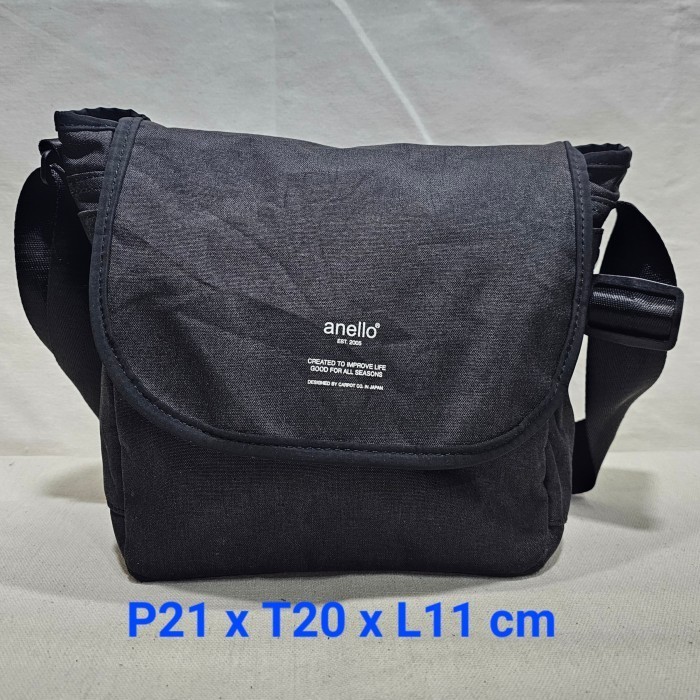 Anello carrot japan shoulder town crossbody bag original jepang black