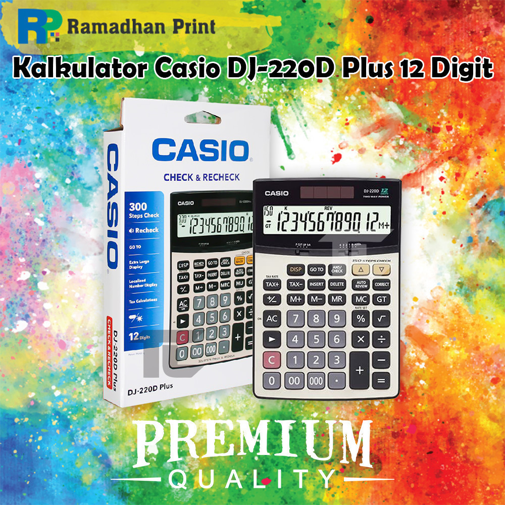 

Calculator Casio DJ 220D Plus 12 Digits Kalkulator Desktop Check & Correct Original New