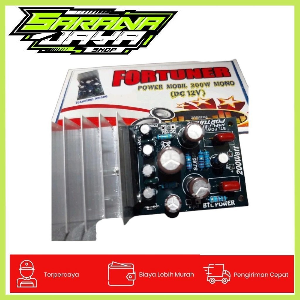 KIT POWER Amplifier MOBIL BTL 200 WATT DC 12 V FORTUNER