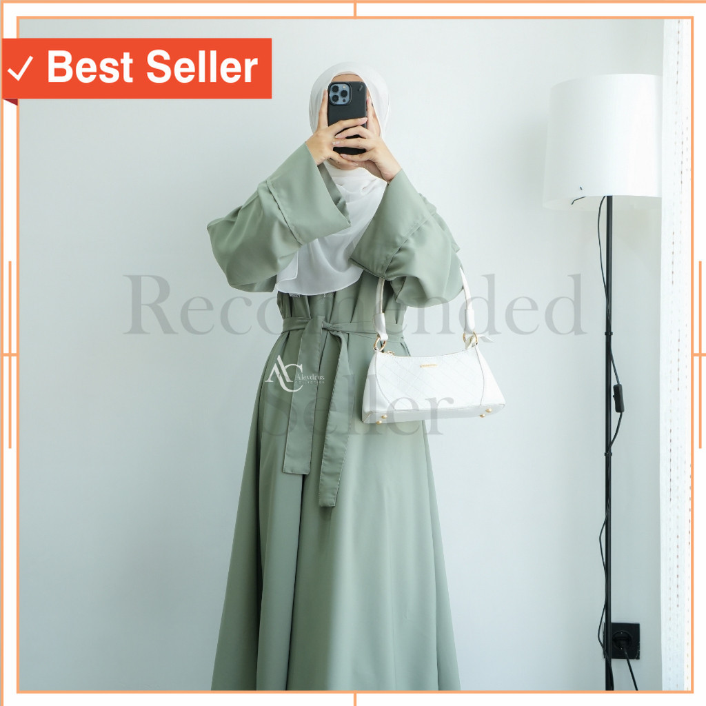 Abaya Muslim Murah Baju Lebaran Premium kekinian / Basic Abaya Turkey Hana Basic Abaya Polos Gamis P