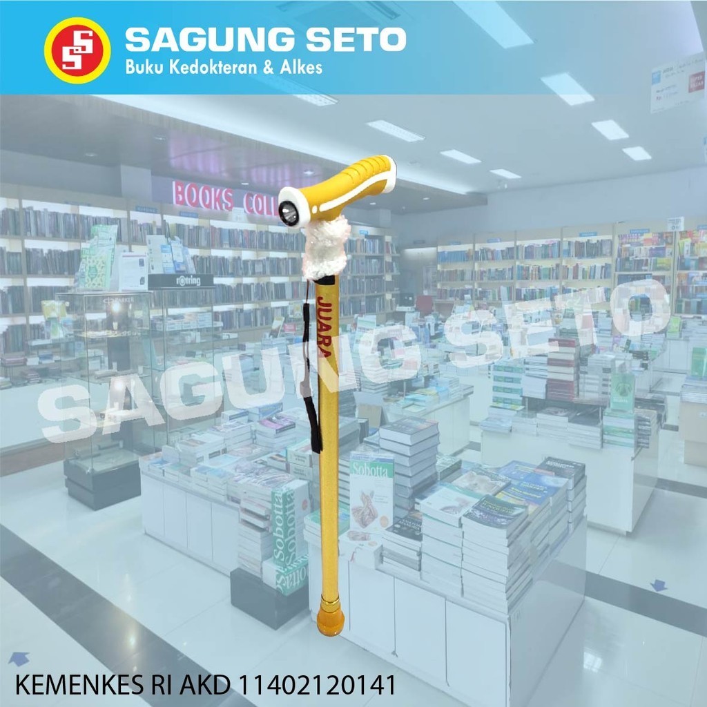 TONGKAT KAKI 1 + SENTER JUARA / ALAT BANTU JALAN