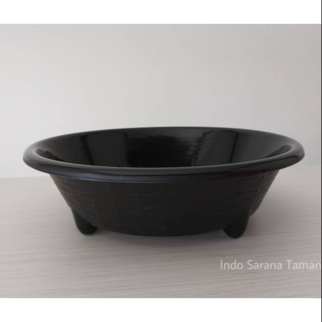 Pot Bonsai PB 40 cm WARNA PUTIH HITAM| Pot Tanaman Bonsai 40 cm