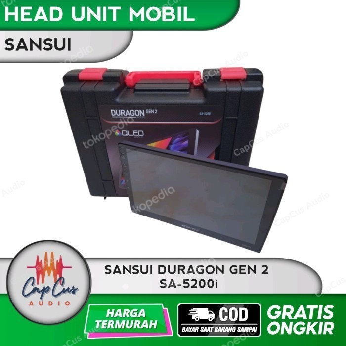 New Head Unit Android 10 Inch Sansui Duragon Gen 2 Sa-5200I + Kamera Ahd