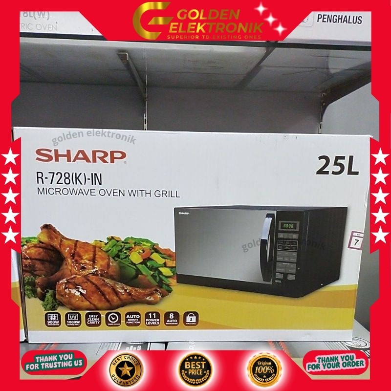 Microwave Oven Grill Sharp 25 Liter R-728(S)-IN / R-728(K)-IN