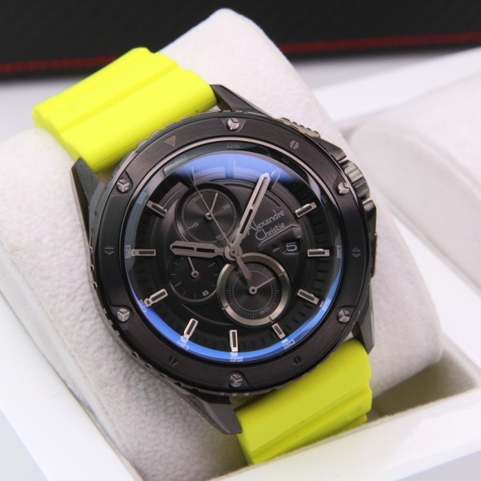ALEXANDRE CHRISTIE AC6653 / AC 6653 BLACK LIGHT GREEN RUBBER ORIGINAL
