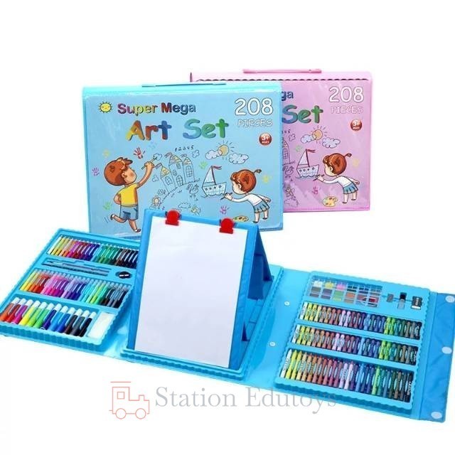 

[sta] Station Edutoys Mainan Edukasi Anak Alat Melukis Mewarnai Spidol CRAYON 208pcs
