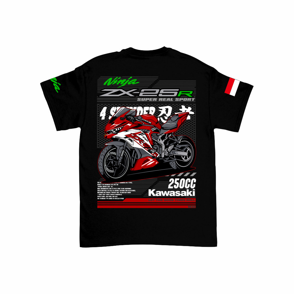 Demeter Kaos Baju Anak Motor NINJA ZX-25R T shirt Otomotif