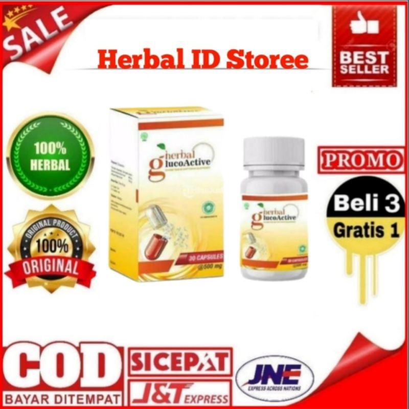 GLUCOACTIVE ASLI ORIGINAL - GLUCOACTIVE OBAT DIABETES DAN KENCING MANIS 100%