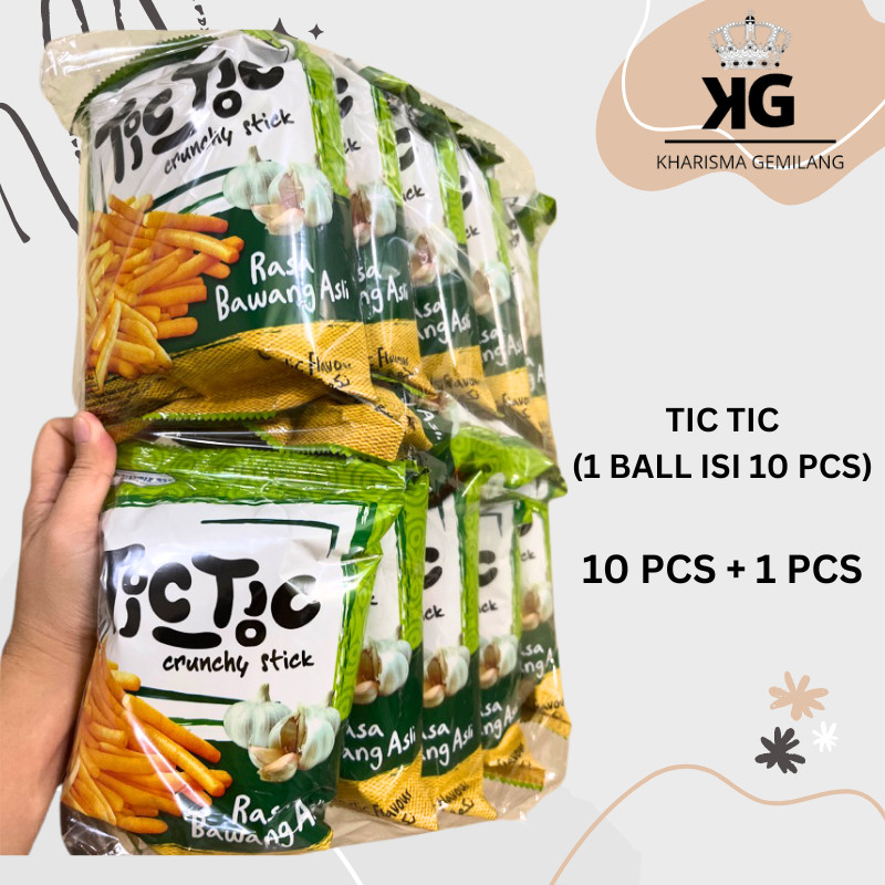 

Tic Tic - SNACK TICTIC (20gr x 10 Bungkus) Ciki Cemilan Rasa Bawang Pedas Anak Dewasa Murah