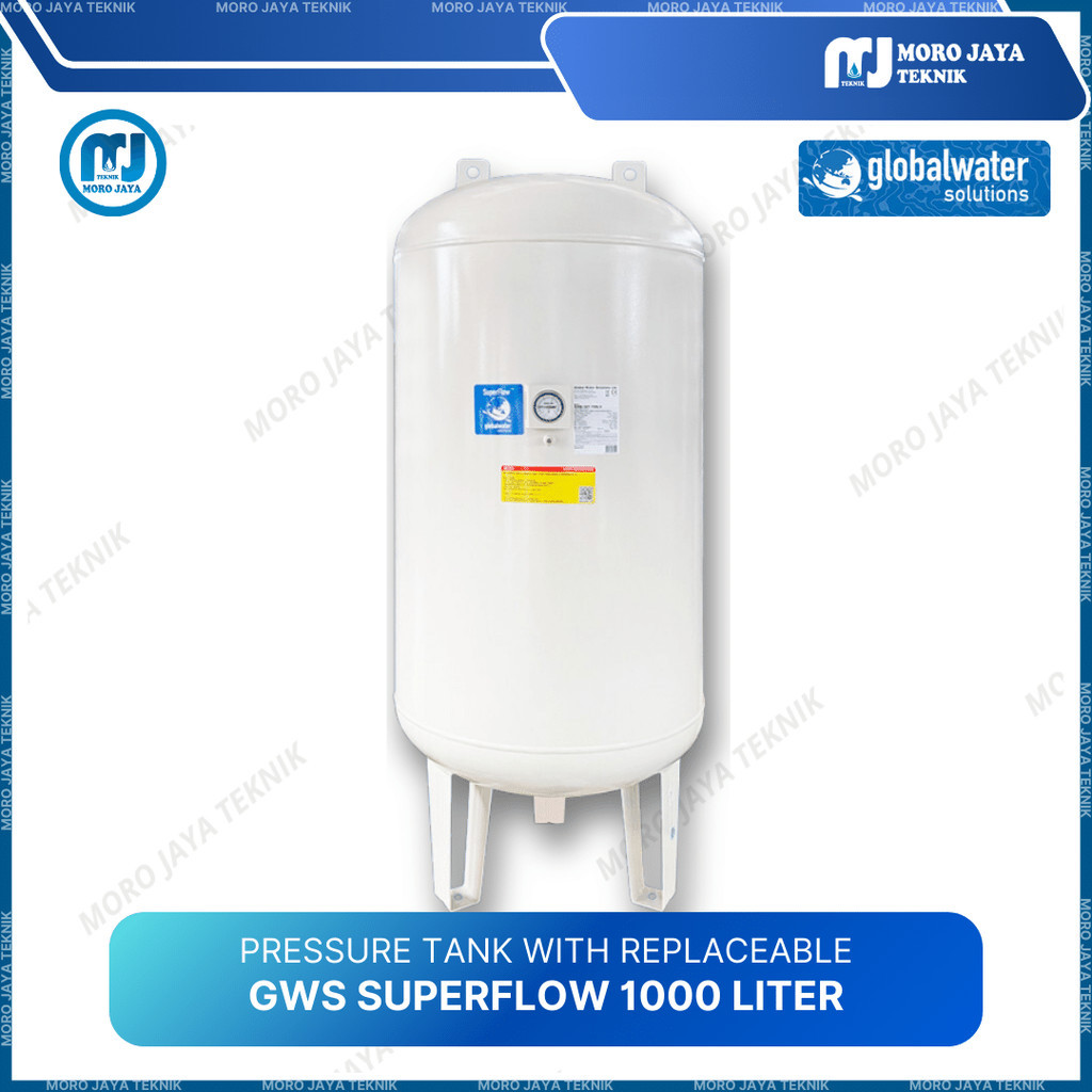 Pressure Tank With Replaceable Membrane GWS Superflow 1000 Liter 16Bar