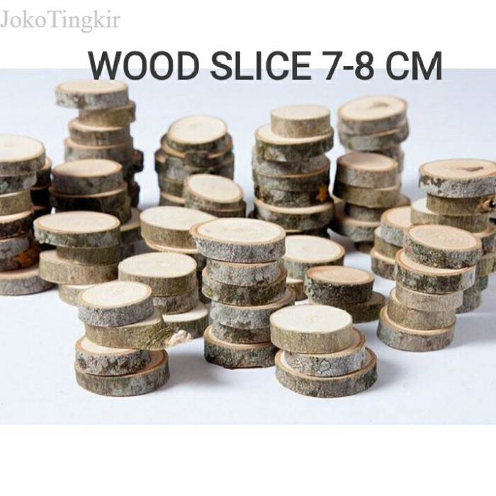 

WOOD SLICE 7-8 CM SLICE CHIPS POTONGAN KAYU LOG WOODEN CRAFT DEKORASI murah