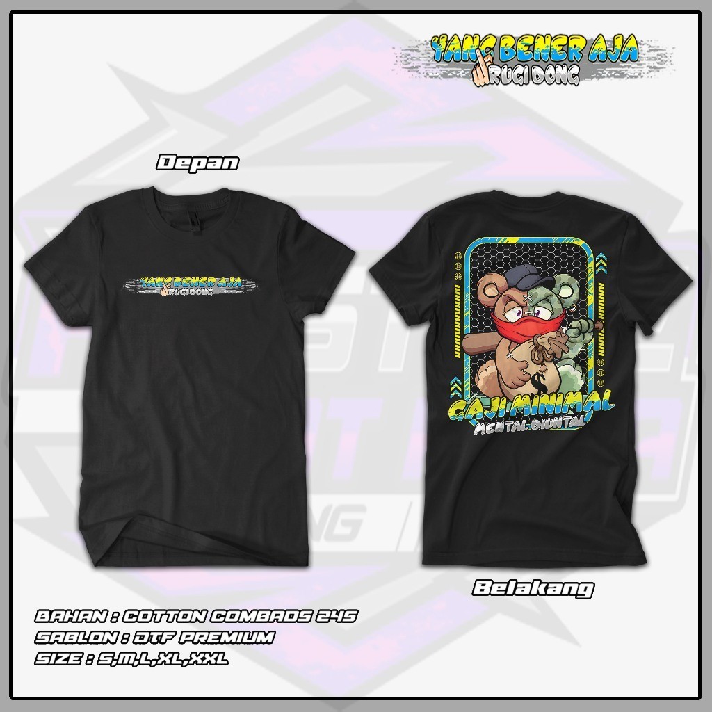 Kaos Kata-Kata | Kaos Tshirt Gaji Minimal DiUntal Vol.42 | Kaos Custom | Kaos Premium | Kaos Bahan C