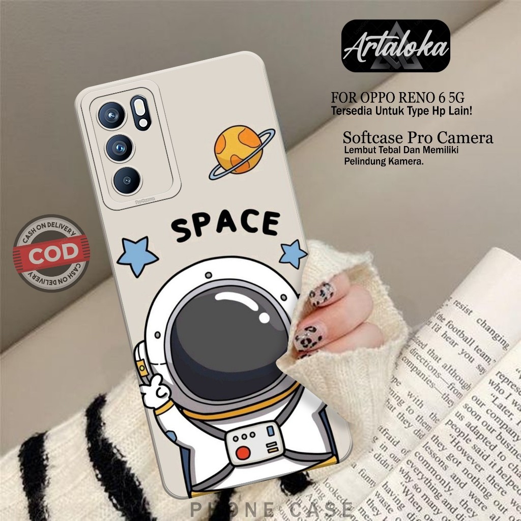 Softcase Hp Oppo Reno 6 5G Fashion Case Astronod Case Oppo Reno 6 5G Silikon TPU Pro Camera Casing O