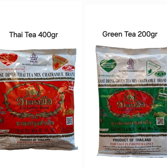 

Thai Tea Chatramue 400gr Terlaris - GREEN TEA 200gr