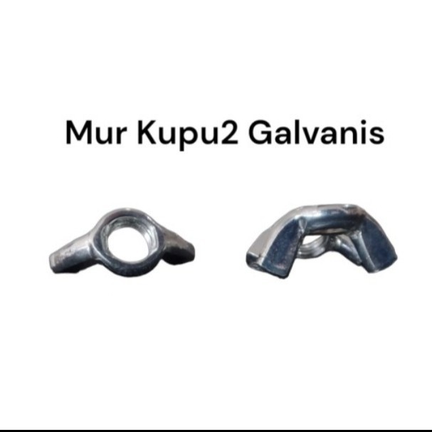 MUR KUPING M10 / WING NUT PUTIH / MUR KUPING MURAH