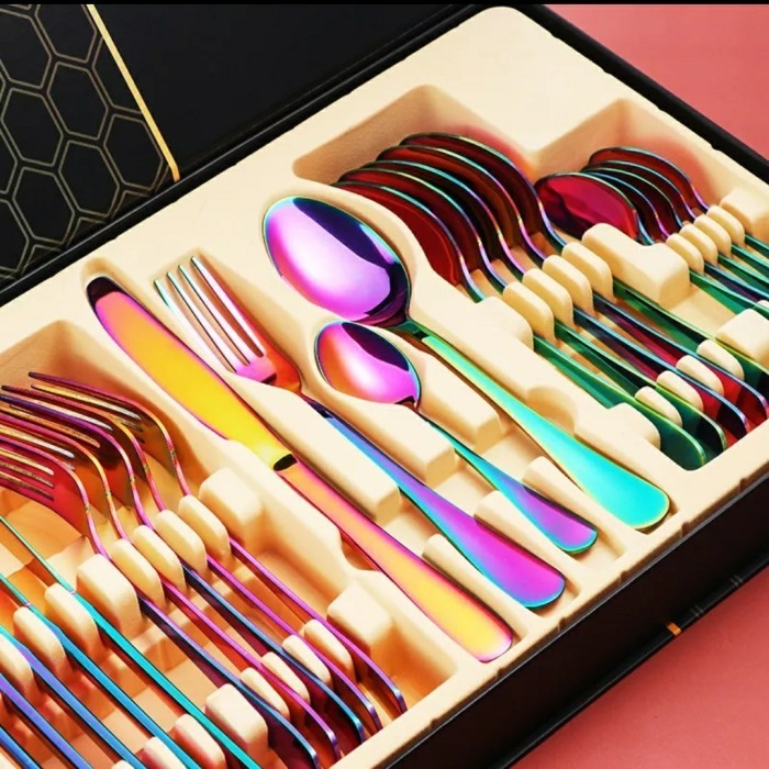 

[Terlaris] Wedding Gift Hampers Set Cutlery | Paket Kado Nikah Set Alat Makan - Gold