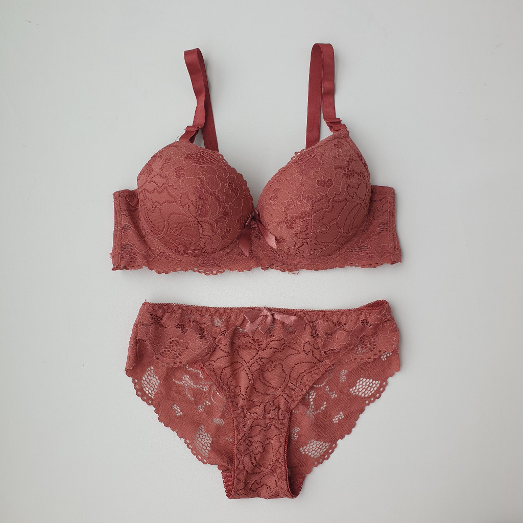 nk NEWW BH SET SETELAN BH BUSA TEBAL BRUKAT KAWAT WANITA UKURAN 34 - 42