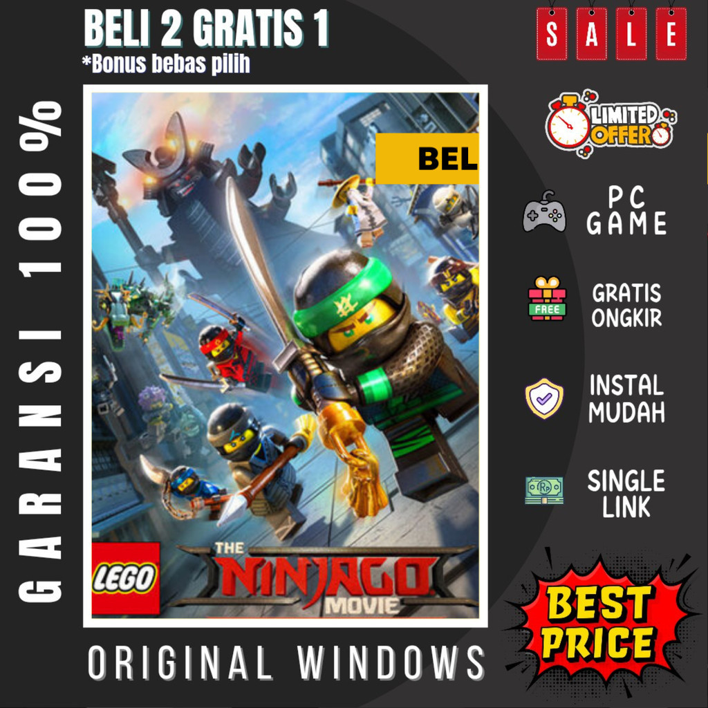 THE LEGO NINJAGO MOVIE VIDEO GAME - GAME PC - GAME LAPTOP - PC GAMES - BELI 2 GRATIS 1 - ORIGINAL WI