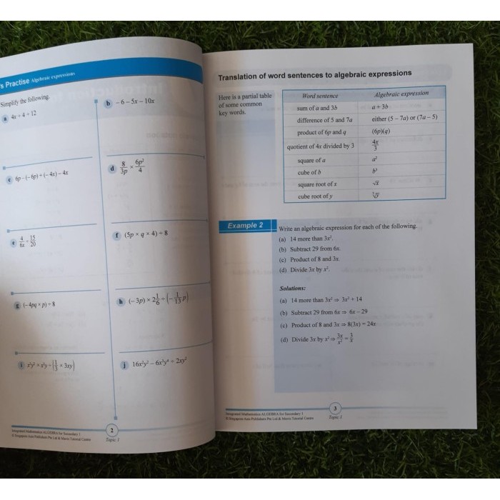 

Integreted Mathematics Algebra - secondary 1