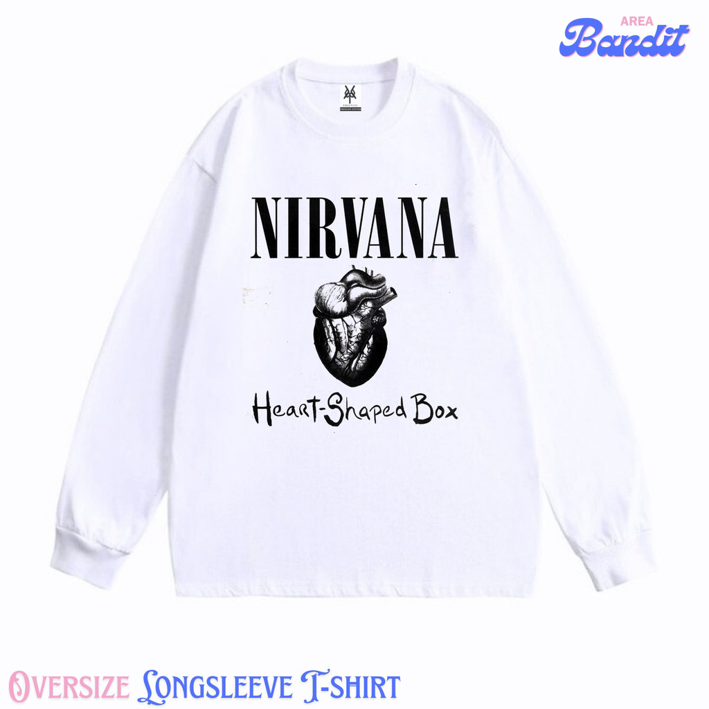 BANDITAREA "Nirvana heart shaped box" Oversize Longsleeve T-shirt Vintage tee