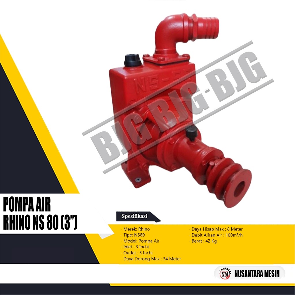 POMPA AIR IRIGASI RHINO NS 80 SEAL (3 INCH)