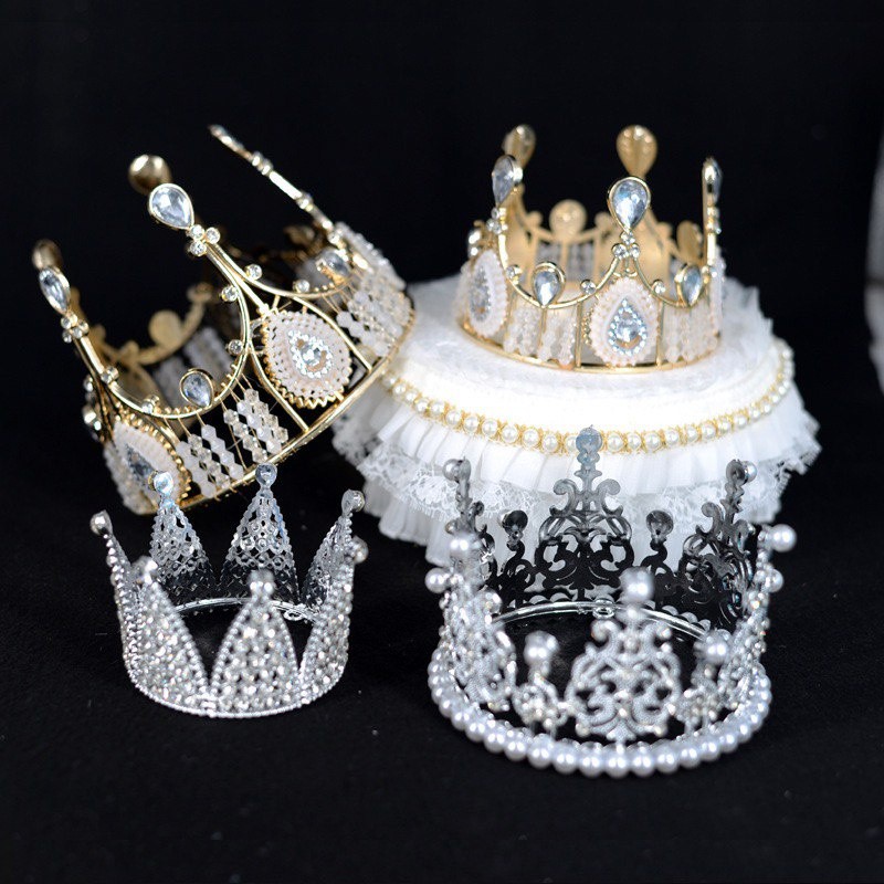 CAKE TOPPER CROWN MAHKOTA PEARL /TOPPER BIRTHDAY CAKE CROWN MAHKOTA HIASAN CAKE