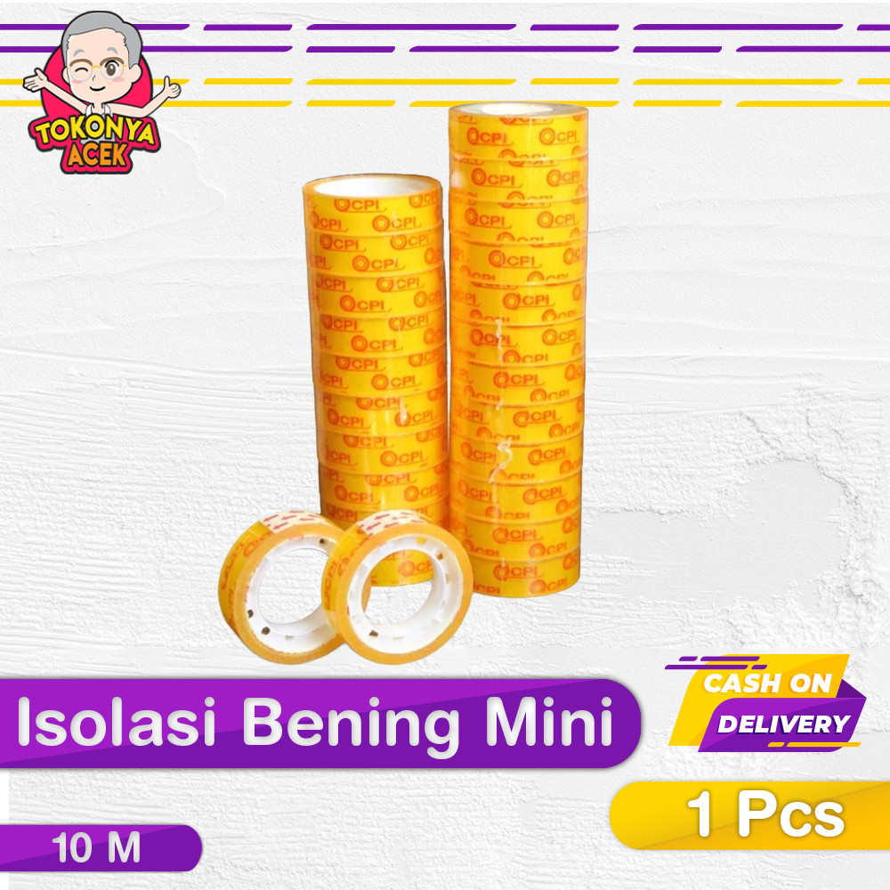 

Isolasi Kecil Bening - Isolasi Kado - Solatip Bening Mini 12mm x 10 Meter 1 Pcs