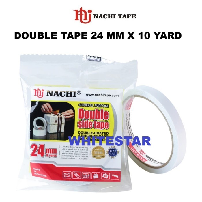 

isolasi double tape 24 mm x 10 yard nachi